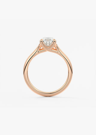 Oval Solitaire With Raised Basket Gallery Lab Grown Diamond Engagement Ring