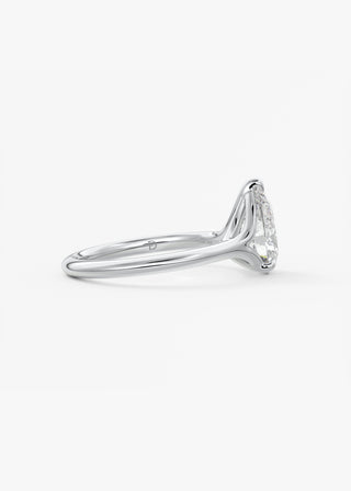 Oval Solitaire With Raised Basket Gallery Lab Grown Diamond Engagement Ring