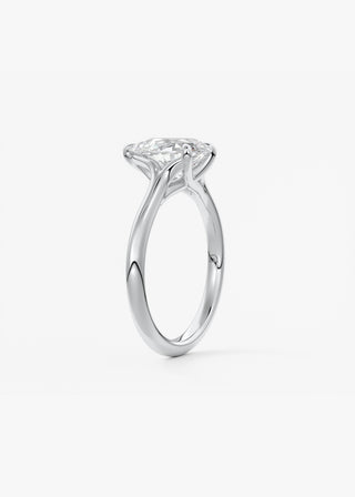 Oval Solitaire With Raised Basket Gallery Lab Grown Diamond Engagement Ring