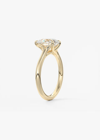 Oval Solitaire With Raised Basket Gallery Lab Grown Diamond Engagement Ring
