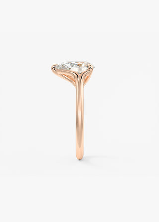 Oval Solitaire With Raised Basket Gallery Lab Grown Diamond Engagement Ring