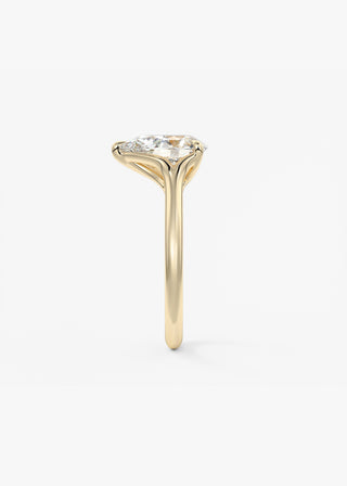 Oval Solitaire With Raised Basket Gallery Lab Grown Diamond Engagement Ring