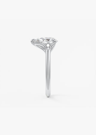 Oval Solitaire With Raised Basket Gallery Lab Grown Diamond Engagement Ring