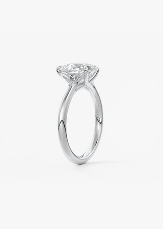 Oval Solitaire With Raised Basket Gallery Lab Grown Diamond Engagement Ring