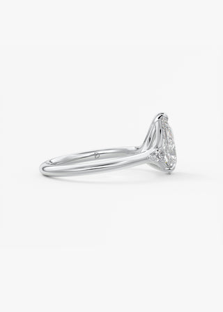 Oval Solitaire With Raised Basket Gallery Lab Grown Diamond Engagement Ring