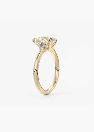 Oval Solitaire With Raised Basket Gallery Lab Grown Diamond Engagement Ring