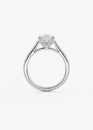 Oval Solitaire With Raised Basket Gallery Lab Grown Diamond Engagement Ring