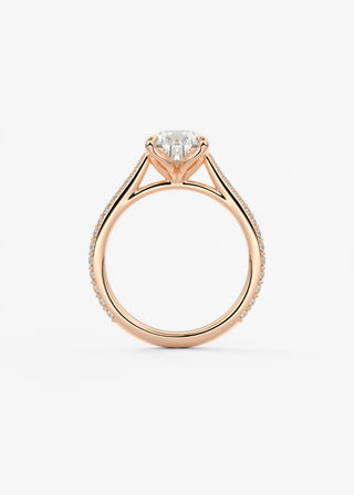 Oval Solitaire With Raised Basket Gallery Lab Grown Diamond Engagement Ring