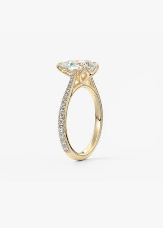 Oval Solitaire With Raised Basket Gallery Lab Grown Diamond Engagement Ring