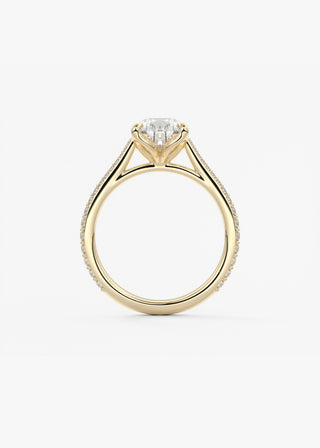 Oval Solitaire With Raised Basket Gallery Lab Grown Diamond Engagement Ring
