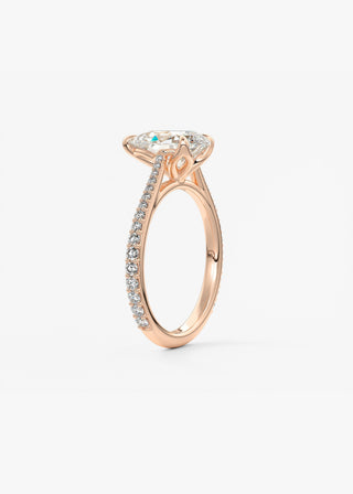 Oval Solitaire With Raised Basket Gallery Lab Grown Diamond Engagement Ring