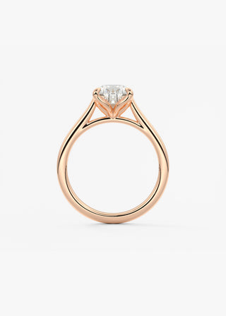 Oval Solitaire With Raised Basket Gallery Lab Grown Diamond Engagement Ring