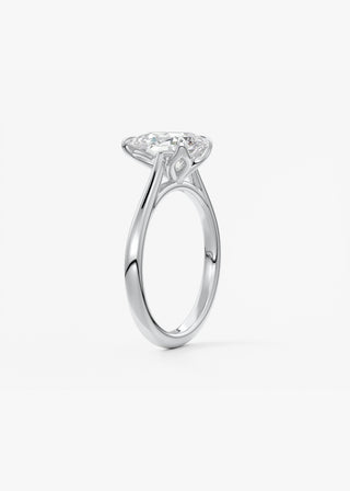 Oval Solitaire With Raised Basket Gallery Lab Grown Diamond Engagement Ring