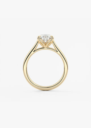 Oval Solitaire With Raised Basket Gallery Lab Grown Diamond Engagement Ring
