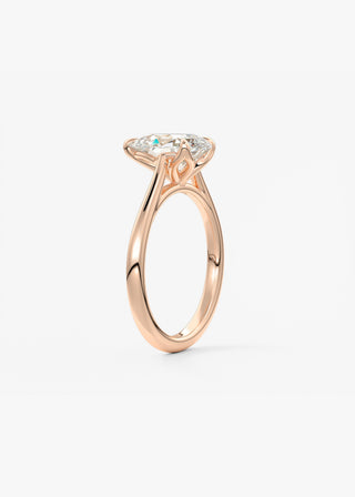 Oval Solitaire With Raised Basket Gallery Lab Grown Diamond Engagement Ring