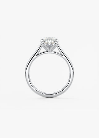 Oval Solitaire With Raised Basket Gallery Lab Grown Diamond Engagement Ring