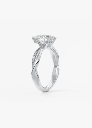 Oval Solitaire With Raised Basket Gallery Lab Grown Diamond Engagement Ring