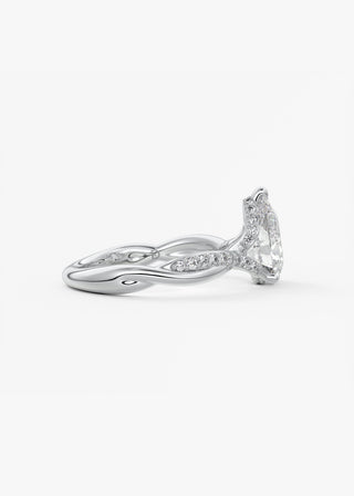 Oval Solitaire With Raised Basket Gallery Lab Grown Diamond Engagement Ring