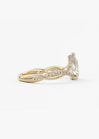Oval Solitaire With Raised Basket Gallery Lab Grown Diamond Engagement Ring