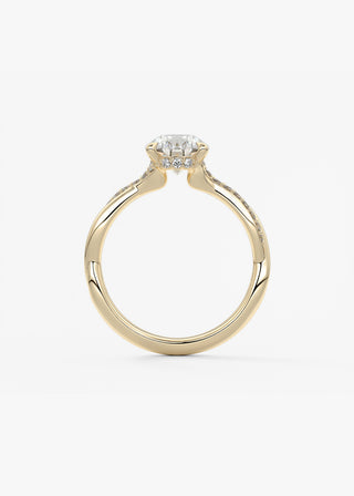 Oval Solitaire With Raised Basket Gallery Lab Grown Diamond Engagement Ring