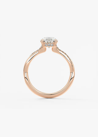 Oval Solitaire With Raised Basket Gallery Lab Grown Diamond Engagement Ring