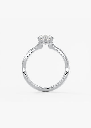 Oval Solitaire With Raised Basket Gallery Lab Grown Diamond Engagement Ring