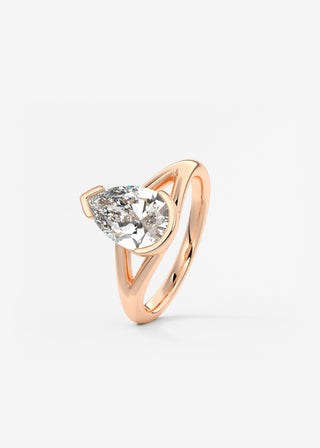 Oval Solitaire With Raised Basket Gallery Lab Grown Diamond Engagement Ring