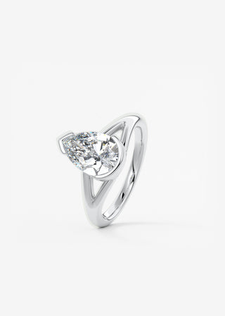 Oval Solitaire With Raised Basket Gallery Lab Grown Diamond Engagement Ring
