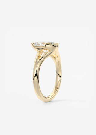 Oval Solitaire With Raised Basket Gallery Lab Grown Diamond Engagement Ring