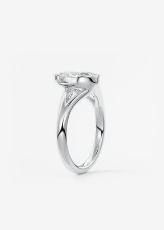 Oval Solitaire With Raised Basket Gallery Lab Grown Diamond Engagement Ring