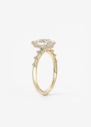 Oval Solitaire With Raised Basket Gallery Lab Grown Diamond Engagement Ring
