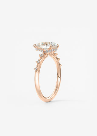 Oval Solitaire With Raised Basket Gallery Lab Grown Diamond Engagement Ring