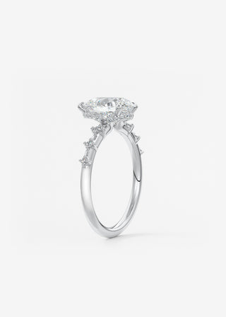 Oval Solitaire With Raised Basket Gallery Lab Grown Diamond Engagement Ring