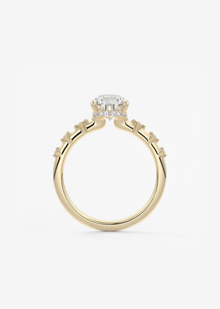 Oval Solitaire With Raised Basket Gallery Lab Grown Diamond Engagement Ring