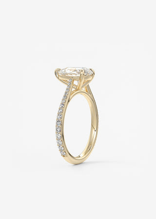 Oval Solitaire With Raised Basket Gallery Lab Grown Diamond Engagement Ring