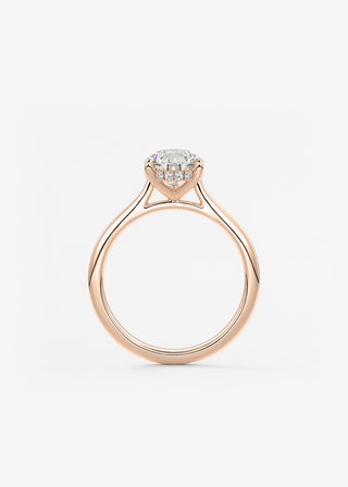 Oval Solitaire With Raised Basket Gallery Lab Grown Diamond Engagement Ring