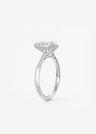Oval Solitaire With Raised Basket Gallery Lab Grown Diamond Engagement Ring