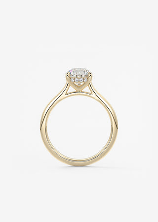 Oval Solitaire With Raised Basket Gallery Lab Grown Diamond Engagement Ring