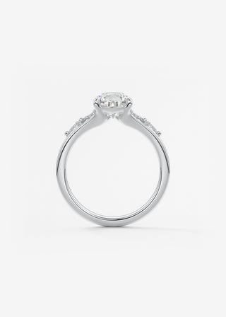 Oval Solitaire With Raised Basket Gallery Lab Grown Diamond Engagement Ring