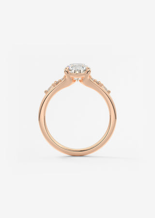 Oval Solitaire With Raised Basket Gallery Lab Grown Diamond Engagement Ring
