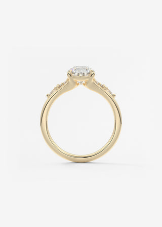 Oval Solitaire With Raised Basket Gallery Lab Grown Diamond Engagement Ring