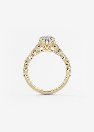 Oval Solitaire With Raised Basket Gallery Lab Grown Diamond Engagement Ring