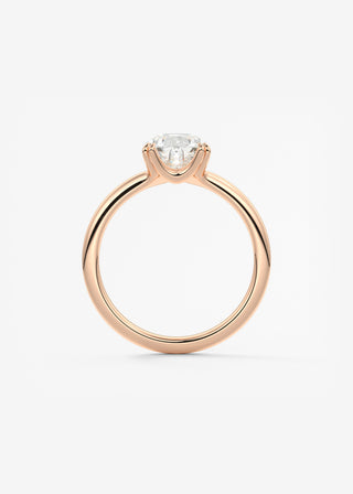 Oval Solitaire With Raised Basket Gallery Lab Grown Diamond Engagement Ring