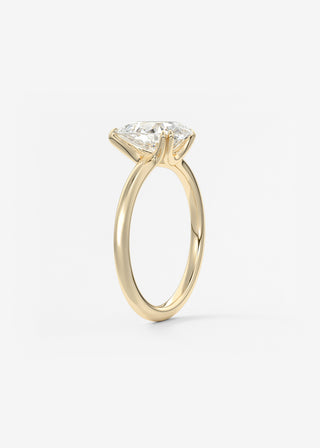 Oval Solitaire With Raised Basket Gallery Lab Grown Diamond Engagement Ring