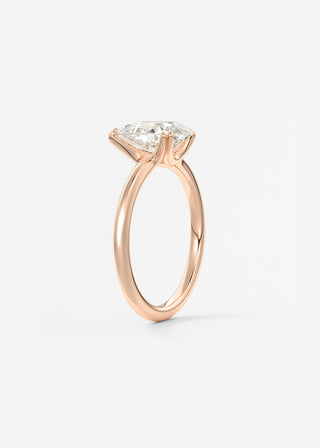 Oval Solitaire With Raised Basket Gallery Lab Grown Diamond Engagement Ring