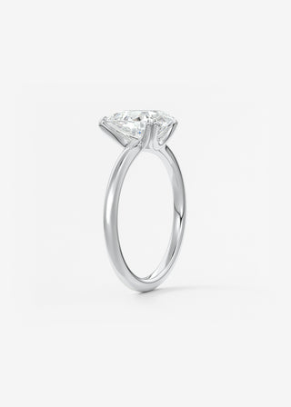Oval Solitaire With Raised Basket Gallery Lab Grown Diamond Engagement Ring