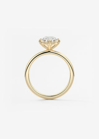 Oval Solitaire With Raised Basket Gallery Lab Grown Diamond Engagement Ring