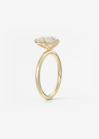 Oval Solitaire With Raised Basket Gallery Lab Grown Diamond Engagement Ring