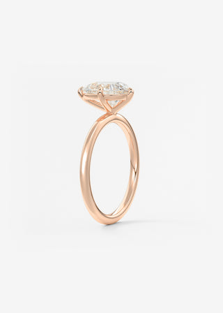 Oval Solitaire With Raised Basket Gallery Lab Grown Diamond Engagement Ring