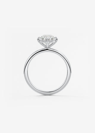 Oval Solitaire With Raised Basket Gallery Lab Grown Diamond Engagement Ring